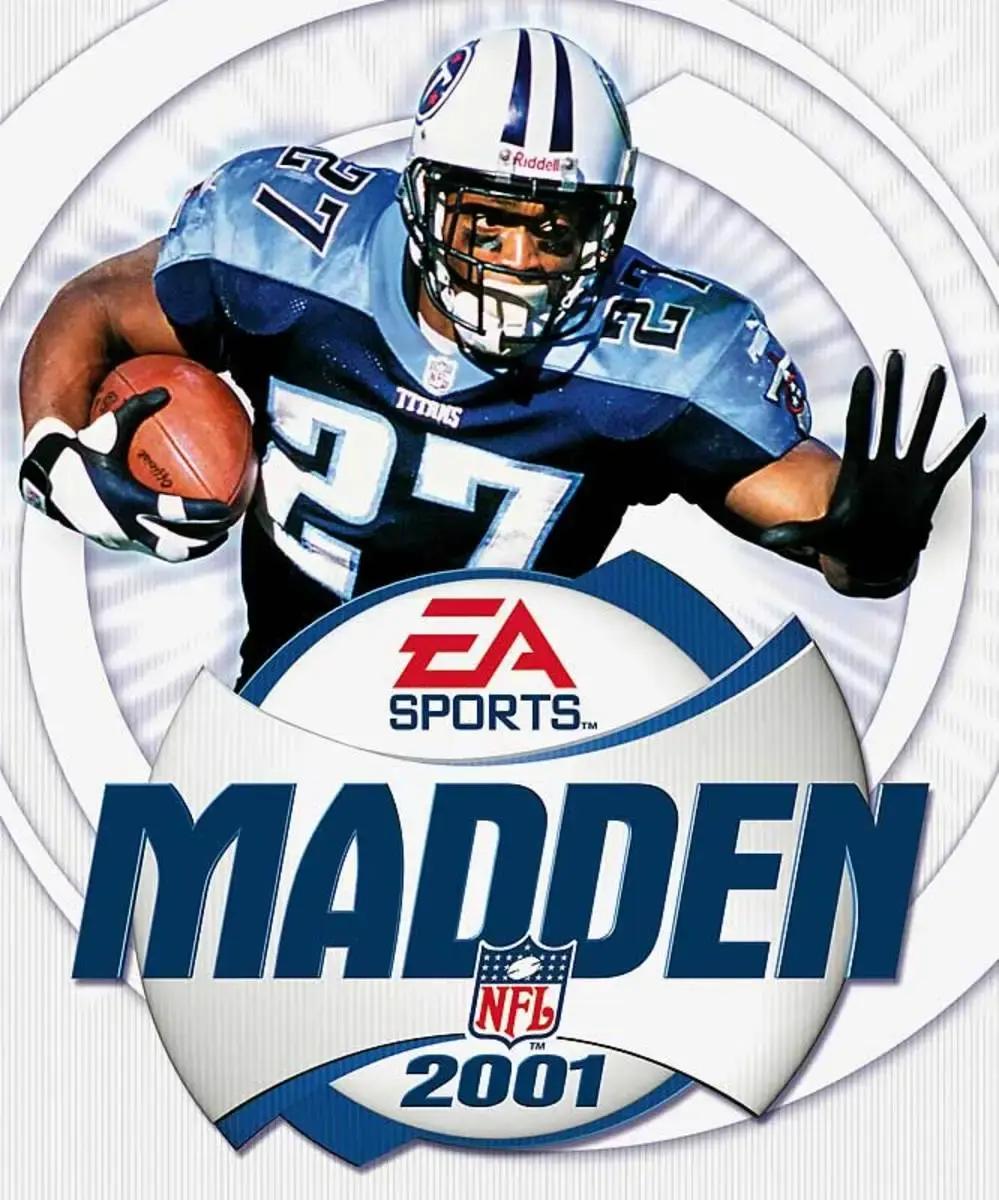 Eddie George looks intimidating on the Madden 2001 cover.